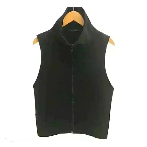 Annette Gortz Designer Relaxed Fit Soft  Shell Vest Black Size 36 - Picture 1 of 14
